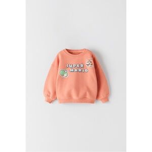 Zara x Super Mario Baby Orange Sweatshirt Size 12-18 Months